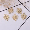 Picture of Zinc Based Alloy Connectors Rose Flower Gold Plated Hollow 17mm x 14mm, 20 PCs