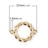 Picture of Zinc Based Alloy Connectors Circle Ring Gold Plated 27mm x 21mm, 20 PCs