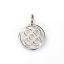 Picture of Zinc Based Alloy Charms Round Silver Tone Flower Hollow 22mm( 7/8") x 15mm( 5/8"), 20 PCs