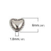 Picture of Zinc Based Alloy Spacer Beads Heart Antique Silver Color 6mm x 5mm, Hole: Approx 1.8mm, 100 PCs