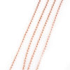 Picture of Brass Ball Chain Necklace Rose Gold 60cm(23 5/8") long, Chain Size: 2.4mm( 1/8"), 3 PCs                                                                                                                                                                       