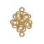 Picture of Zinc Based Alloy Connectors Four Leaf Clover Gold Plated Hollow 21mm x 15mm, 20 PCs