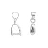 Picture of Brass Pendant Pinch Bails Clasps Silver Plated 15mm( 5/8") x 7mm( 2/8"), 20 PCs
