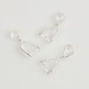 Picture of Brass Pendant Pinch Bails Clasps Silver Plated 15mm( 5/8") x 7mm( 2/8"), 20 PCs