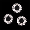 Bild von Zinklegierung Zwischenperlen Spacer Perlen Weihnachten Schneeflocke Vergoldet ca. 10mm D., Loch:ca. 4.5mm, 100 Stück