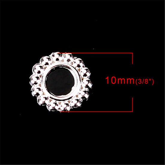 Image de Perles en Alliage de Zinc Flocon de Neige de Noël Doré 10mm Dia, Trou: env. 4.5mm, 100 Pcs
