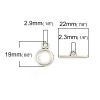 Picture of Zinc Based Alloy Toggle Clasps Circle Ring Antique Silver Color 22mm x 6mm 19mm x 14mm, 50 Sets