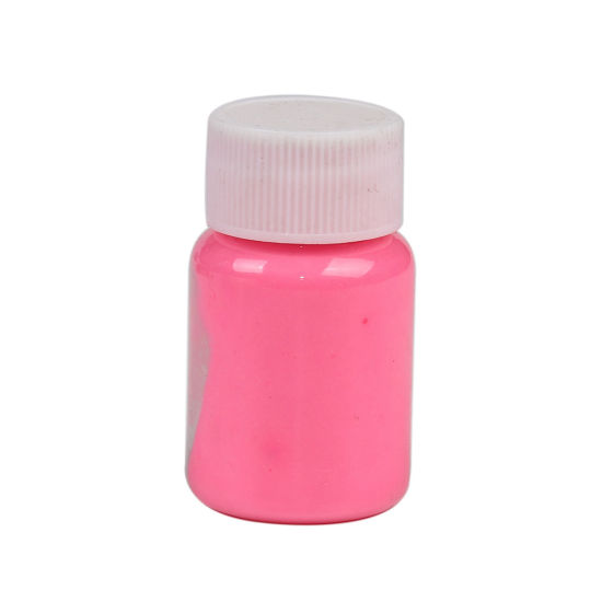 Image de Outils de Bijoux en Résine en Mixte Briller dans le Noir Poudre Pigment Lumineux Rose 8cm x 6cm, 1 Paquet (Env. 10 Grammes)