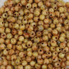 Picture of (Japan Import) Glass Picasso Coated Drop Fringe Seed Beads Beige Imitation Jade About 4mm x 3.4mm, Hole: Approx 0.7mm, 10 Grams (Approx 20 PCs/Gram)