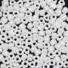 Picture of (Japan Import) Glass Triangle Seed Beads White Pearl Luster About 4.7mm x 4.4mm, Hole: Approx 1.7mm x 1.5mm, 10 Grams (Approx 11 PCs/Gram)