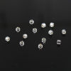 Picture of Glass (Japan Import) Square Seed Beads Transparent Clear Silver Lined About 1.8mm x 1.8mm, Hole: Approx 0.4mm, 10 Grams (Approx 75 PCs/Gram)
