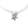 Picture of Anklet Silver Plated Star Fish Imitation Pearl 21.5cm(8 4/8") long, 1 Piece