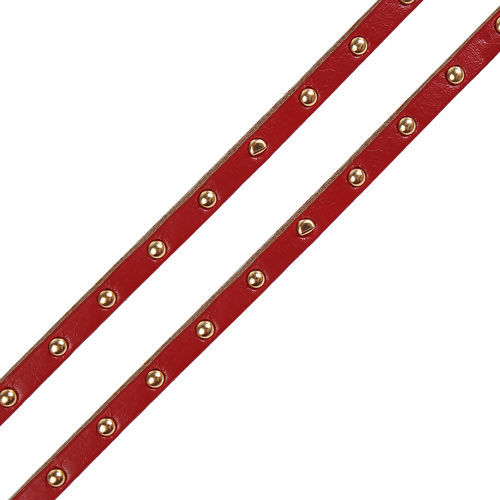 Imagen de Cuerda PU de Color de Vino Tinto , Ronda 5mm Diámetro, 3 M