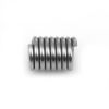 Picture of Stainless Steel Cord Coil Spring End Crimp Fasteners Silver Tone 7mm( 2/8") x 5mm( 2/8"), 30 PCs