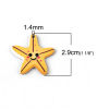 Picture of Acrylic Pendants Star Fish Orange 30mm x 29mm, 10 PCs