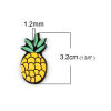Picture of Acrylic Pendants Pineapple/ Ananas Fruit Green & Yellow 32mm x 17mm, 20 PCs