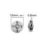 Picture of Zinc Based Alloy Spacer Beads Compass Antique Silver Color 12mm x 11mm, Hole: Approx 0.8mm, 20 PCs
