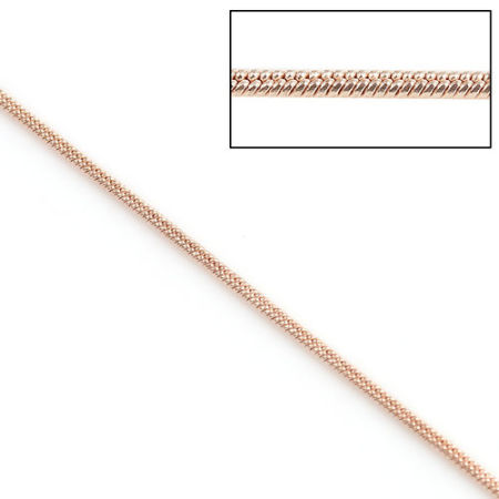Picture of Brass Snake Chain Findings Silver Tone 1.2mm, 5 M