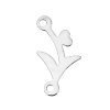 Picture of Brass Connectors Leaf Silver Tone 14mm( 4/8") x 7mm( 2/8"), 30 PCs