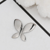 Imagen de Brass Embellishments Silver Tone Butterfly Animal 11mm( 3/8") x 10mm( 3/8"), 30 PCs