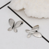 Imagen de Brass Embellishments Silver Tone Butterfly Animal 11mm( 3/8") x 10mm( 3/8"), 30 PCs