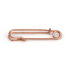 Bild von Messing Brosche RotMessingfarbe Sicherheitsnadel 26mm x 6mm, 20 Stück