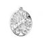 Picture of Zinc Based Alloy Charms Oval Silver Tone Filigree 29mm(1 1/8") x 22mm( 7/8"), 10 PCs