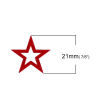 Picture of Acrylic Connectors Pentagram Star Red Glitter 21mm x 20mm, 10 PCs