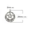 Picture of Zinc Based Alloy Charms Pentagram Star Antique Silver Color Celtic Knot 29mm(1 1/8") x 25mm(1"), 20 PCs