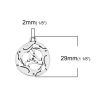 Picture of Zinc Based Alloy Boho Chic Charms Round Antique Silver Color (Can Hold ss2 1.2mm Flat Back Rhinestone) Bird 29mm(1 1/8") x 26mm(1"), 20 PCs