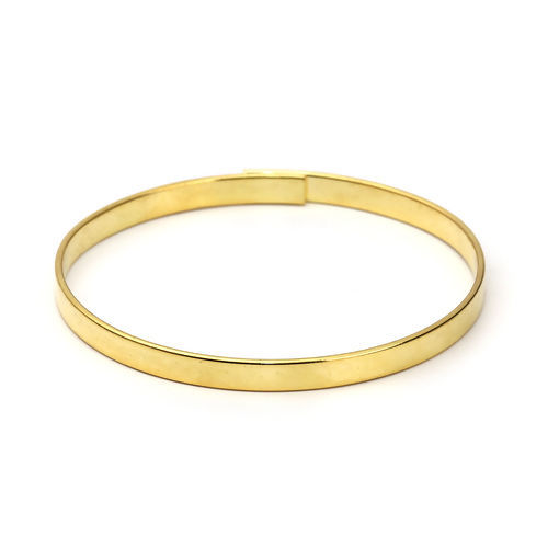 Picture of Brass Bangles Bracelets Round Brass Color Can Open 19.5cm(7 5/8") long, 1 Piece                                                                                                                                                                               