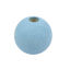 Picture of Natural Hinoki Wood Spacer Beads Round Light Blue About 16mm Dia, Hole: Approx 3.7mm, 100 PCs