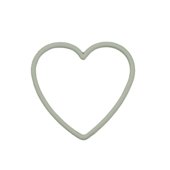 Picture of Zinc Based Alloy Connectors Heart Green 58mm x 55mm, 5 PCs