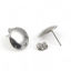 Image de Boucles d'Oreilles Puces en Acier Inoxydable Rond Argent Mat 13mm, Taille de Fil: (21 gauge), 10 Pcs