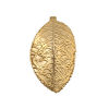 Picture of Stainless Steel Charms Leaf Gold Plated 29mm(1 1/8") x 17mm( 5/8"), 5 PCs