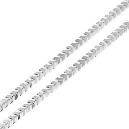 Picture of 1 M (Approx 3.28 Foot) Stainless Steel Spiky Chain For Handmade DIY Jewelry Making Findings Fish Bone Silver Tone 7x6mm