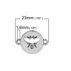 Picture of Zinc Based Alloy Connectors Round Antique Silver Color Bee 23mm x 17mm, 20 PCs