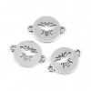 Picture of Zinc Based Alloy Connectors Round Antique Silver Color Bee 23mm x 17mm, 20 PCs