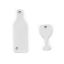 Imagen de 201 Stainless Steel Charms Connectors Wine Glass Bottle Goblet Silver Tone 23mm x7mm( 7/8" x 2/8") 14mm x7mm( 4/8" x 2/8"), 2 Sets