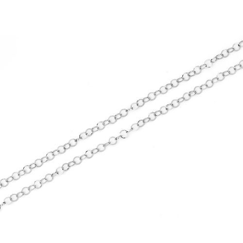 Bild von 304 Edelstahl Geschlossen Erbskette Kette Silberfarbe 3mm, 5 Meter