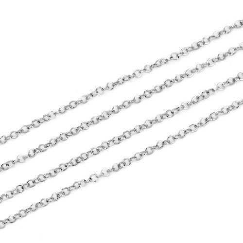 Image de Chaîne Maille Jaseron en 304 Acier Inoxydable Soudée Argent Mat 2mm, 5 M