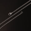 Изображение Ожерелья из Цепочек Посеребренный, Снаряженные Цепи  40.5см длина, 4x2.5мм 1 Пакет （ 12 ШТ/Пачка)