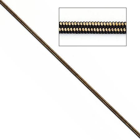 Brass Snake Chain Findings Black Golden 2.3x1mm( 1/8" x1mm), 3 M