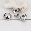 Picture of Brass Beads Caps Flower Silver Tone (Fit Beads Size: 16mm Dia.) 17mm( 5/8") x 9mm( 3/8"), 20 PCs                                                                                                                                                              