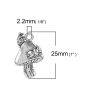 Picture of Zinc Based Alloy Charms Mushroom Antique Silver Color Rabbit 25mm(1") x 16mm( 5/8"), 10 PCs