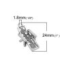 Picture of Zinc Based Alloy Recliner Charms Chair Antique Silver Color 24mm(1") x 11mm( 3/8"), 10 PCs