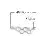 Picture of Zinc Based Alloy Molecule Chemistry Science Connectors Silver Tone 28mm x 9mm, 20 PCs