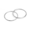 Picture of Brass Bangles Bracelets Round Silver Tone Sparkledust 23cm(9") long, 2 PCs
