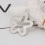 Picture of Brass Charms Flower Silver Tone 23mm( 7/8") x 19mm( 6/8"), 20 PCs