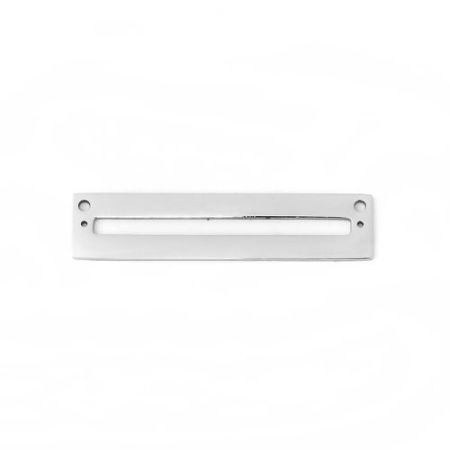 Image de 201 Connecteurs en Acier Inoxydable Ligne Centrale Peut Perler Rectangle Argent Mat 35mm x 8mm, 3 Pcs